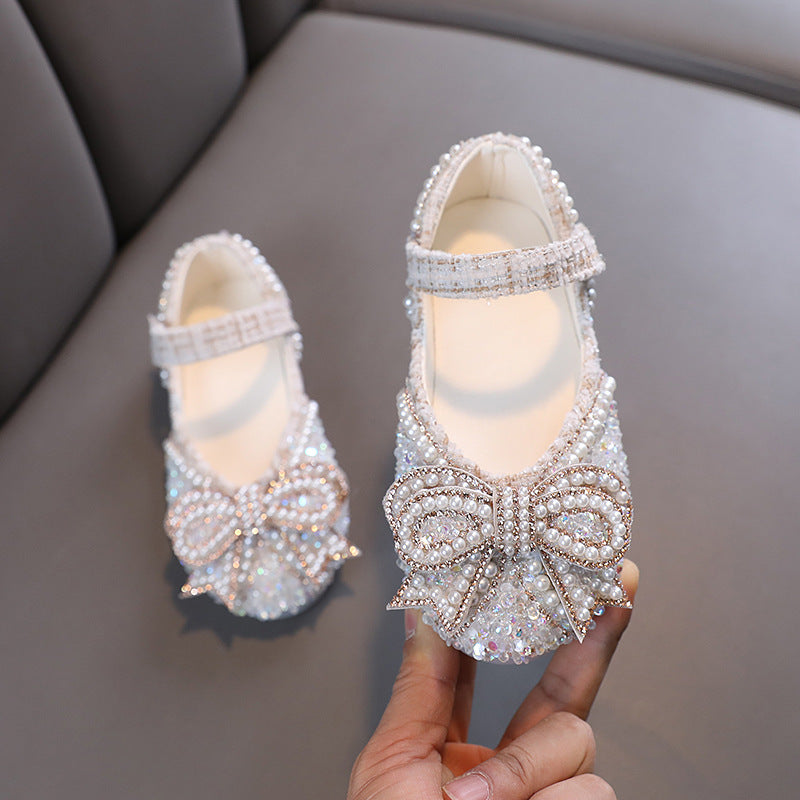 Bow Baby Princess Children's Single-layer Shoes (Available)
