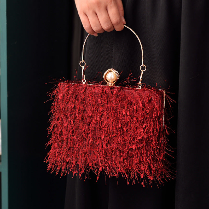 Tassel party handbag Bangladesh luxury designer square crossbody shoulder evening bag women fashion