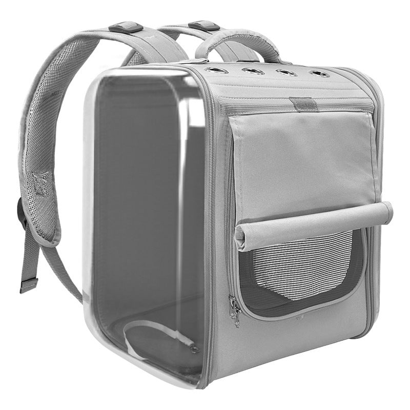 Breathable Pet Carrier Backpack with mesh ventilation, padded shoulder straps, and spacious interior for cats, small dogs, and outdoor travel