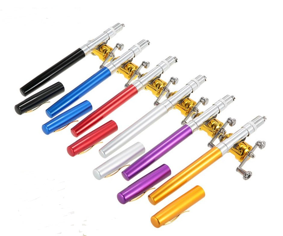 Mini portable fishing rod Bangladesh pen style telescopic travel fishing rod compact outdoor fishing gear