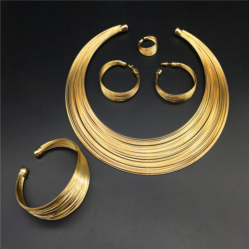Ladies Necklace, Earrings, Bracelet, Ring Set (Available)