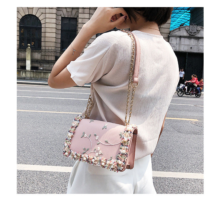 Korean chain shoulder bag Bangladesh women fashion messenger crossbody handbag stylish PU leather bag