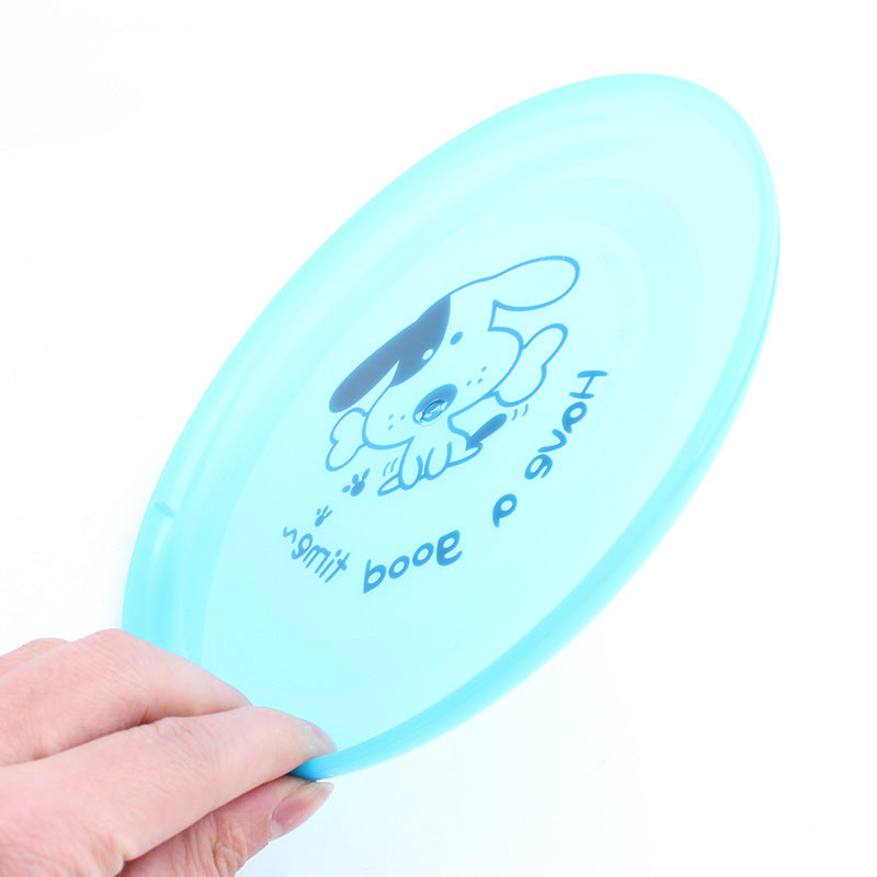 Silicone Flying Disc Dog Toy made from soft chew-resistant silicone for interactive fetch games, puppy training, and outdoor play