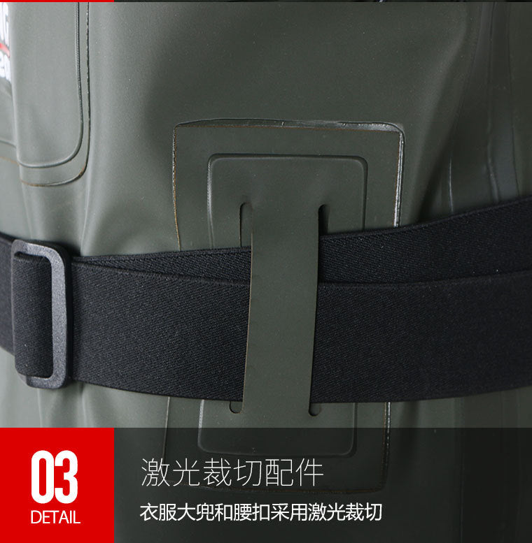 Fishing Wader Pants Overalls With Boots Set Adult Men Women Chest-Lenght Hunting Rice Transplanting Waterproof Trousers Suit