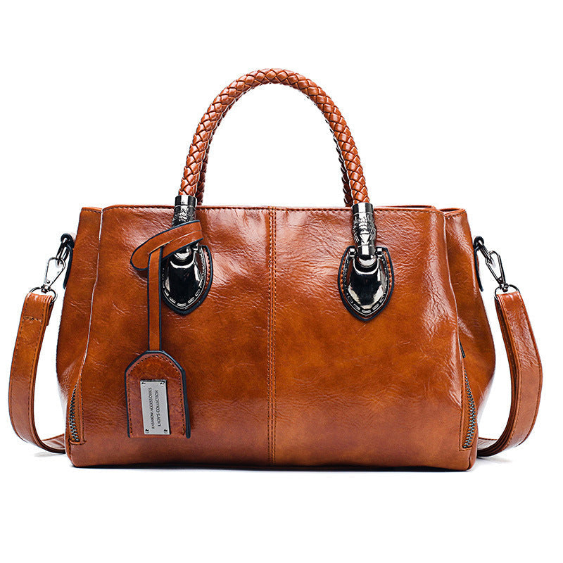 Oil wax leather women bag Bangladesh vintage shoulder crossbody handbag stylish fashion purse