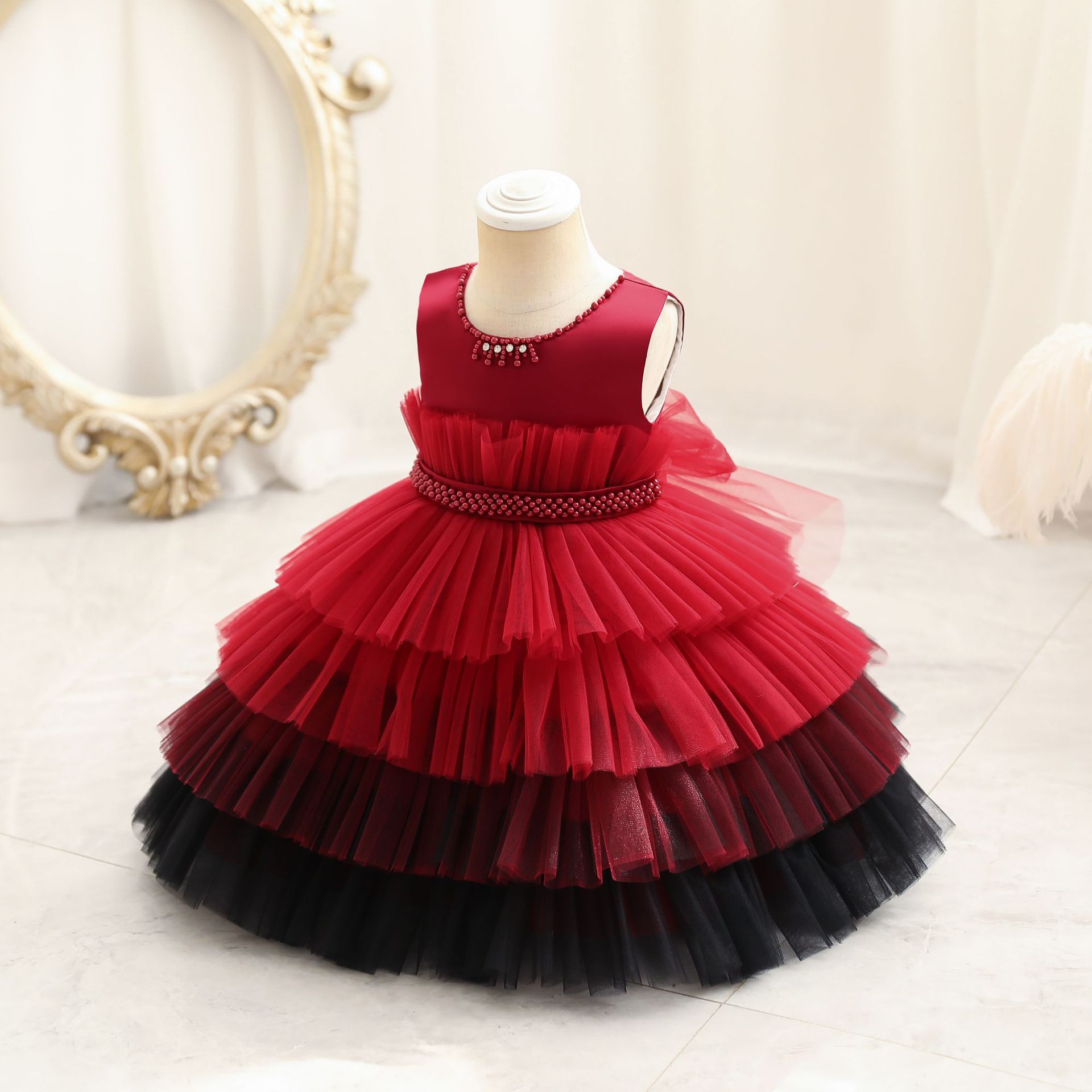 Gradient Cake Dress Children's Dress Princess Dress (Available)