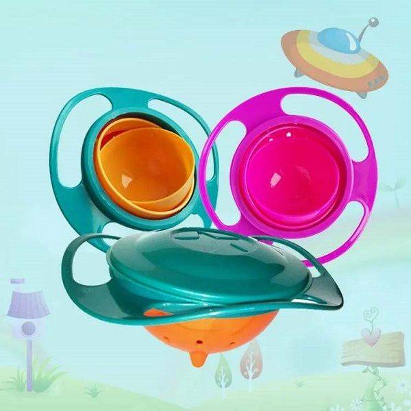 360 Degree Rotation Spill Resistant Feeding Dishes for Baby (Available)