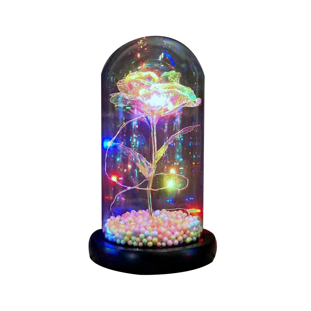 Eternal Rose Glass Dome decorative flower gift for weddings, Valentine's Day, anniversaries, and home décor