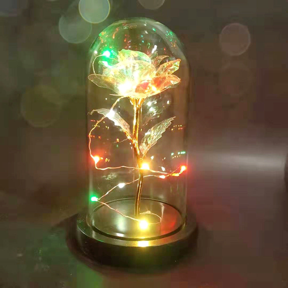 Eternal Rose Glass Dome decorative flower gift for weddings, Valentine's Day, anniversaries, and home décor