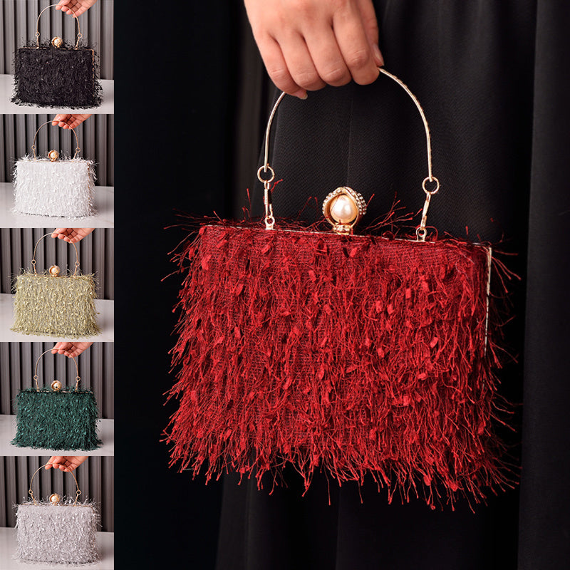 Tassel party handbag Bangladesh luxury designer square crossbody shoulder evening bag women fashion