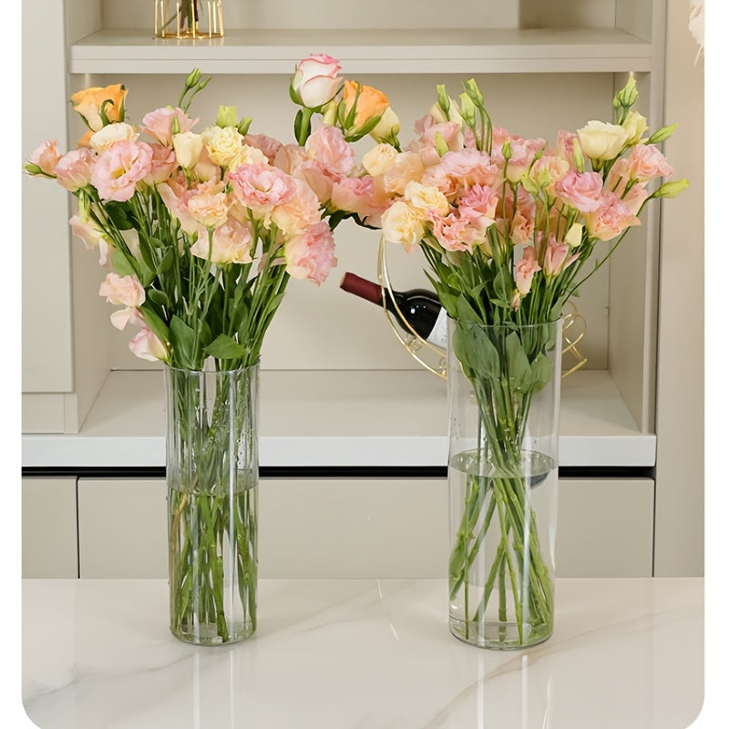 Transparent Acrylic Cylinder Vase,Living Room Flower Arrangement,Straight Tube Vase,Home Hydroponic Plant Container,For Flower