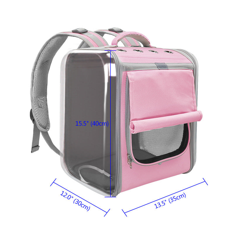 Breathable Pet Carrier Backpack with mesh ventilation, padded shoulder straps, and spacious interior for cats, small dogs, and outdoor travel