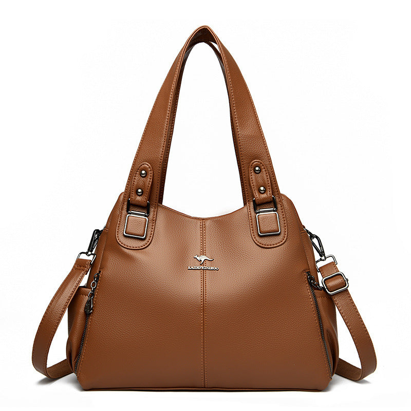 Women Large Capacity Shoulder Bag Fashion Elegant Crossbody Tote Bag Vintage Style Bangladesh