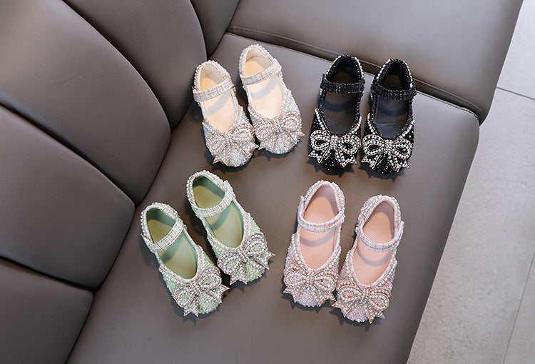Bow Baby Princess Children's Single-layer Shoes (Available)