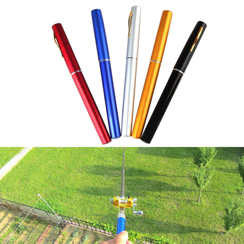 Mini portable fishing rod Bangladesh pen style telescopic travel fishing rod compact outdoor fishing gear