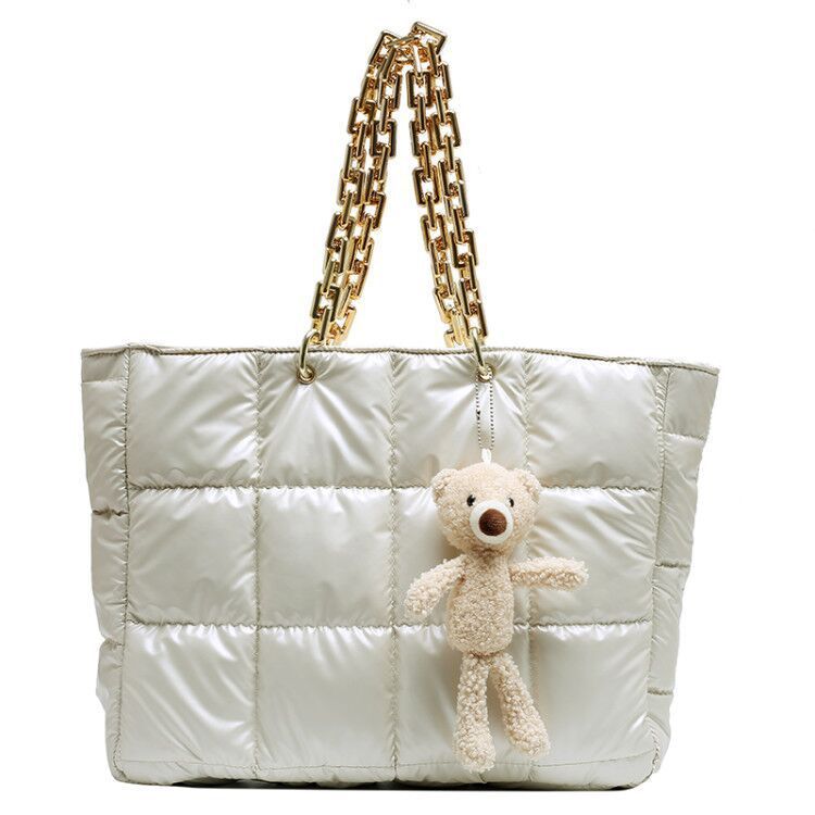 Women Large Chain Shoulder Bag Fashion Leather Tote Bag Luxury Designer Style Bangladesh