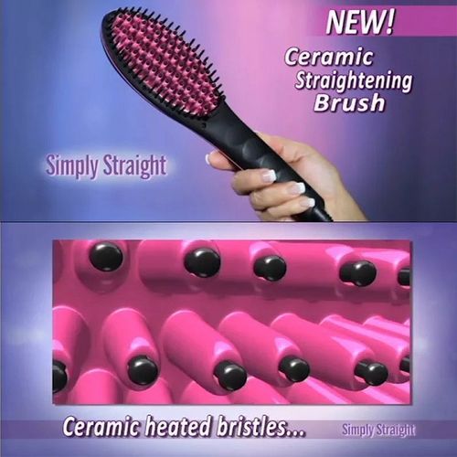 Electric hair straightener comb Bangladesh LED display wet dry hair styling brush anti frizz