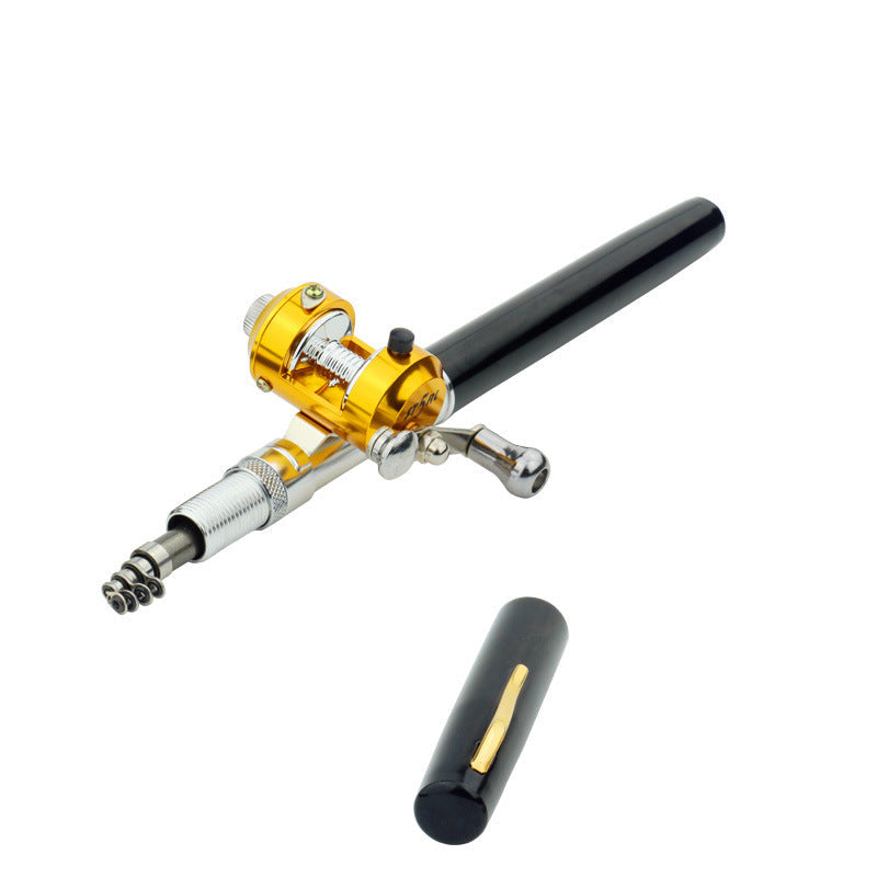 Mini portable fishing rod Bangladesh pen style telescopic travel fishing rod compact outdoor fishing gear