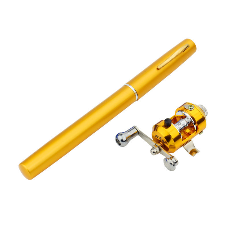 Mini portable fishing rod Bangladesh pen style telescopic travel fishing rod compact outdoor fishing gear