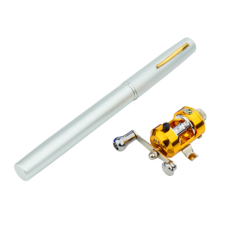 Mini portable fishing rod Bangladesh pen style telescopic travel fishing rod compact outdoor fishing gear