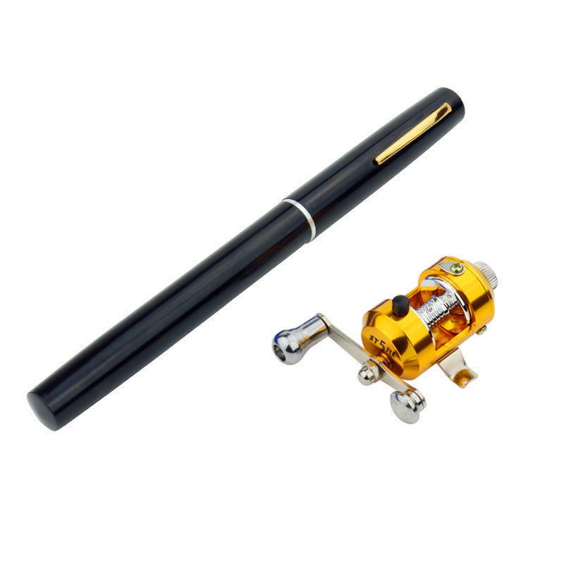 Mini portable fishing rod Bangladesh pen style telescopic travel fishing rod compact outdoor fishing gear