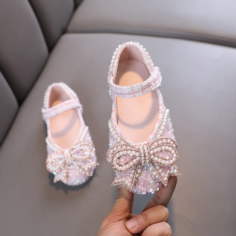 Bow Baby Princess Children's Single-layer Shoes (Available)