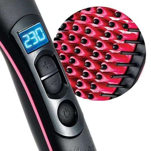 Electric hair straightener comb Bangladesh LED display wet dry hair styling brush anti frizz