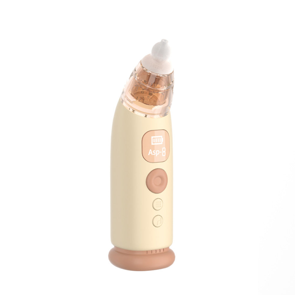 Electric Baby Nasal Aspirator Infants Nose Sucker 3 Suction Levels Low Noise Anti-backflow Nose Cleaner With 3pcs Silicone Tips