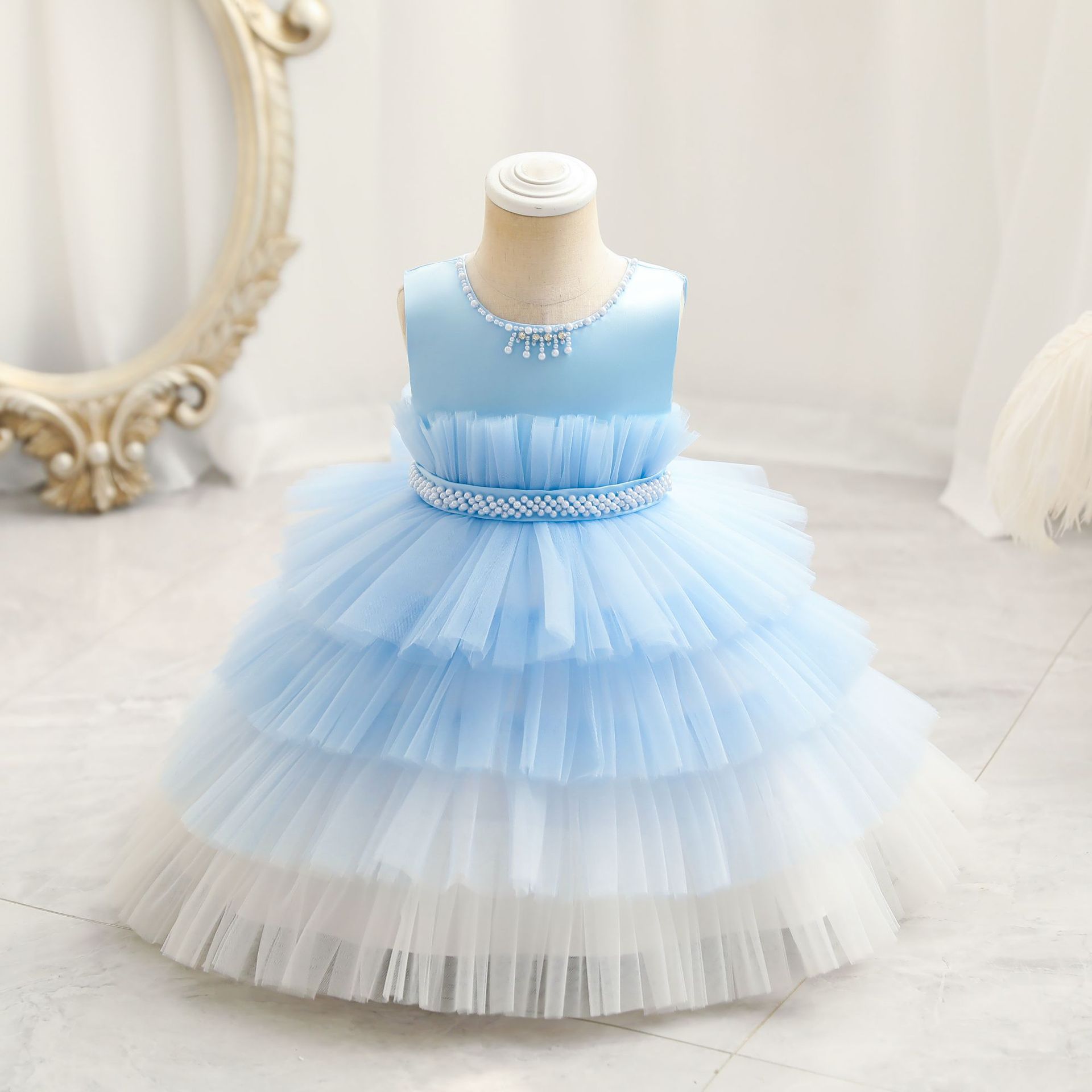 Gradient Cake Dress Children's Dress Princess Dress (Available)