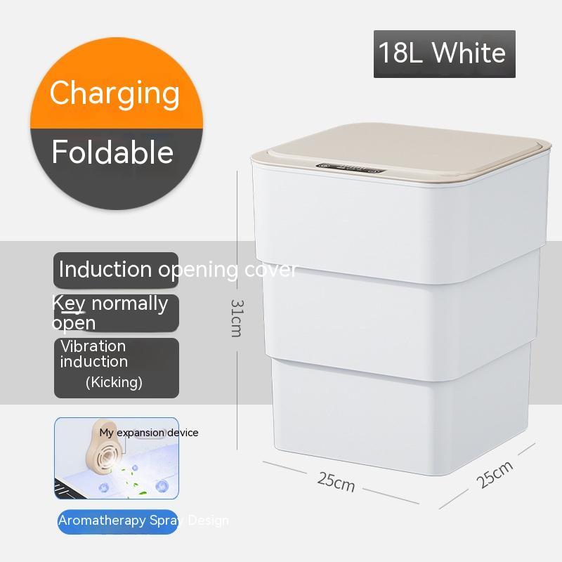 Smart Sensor Trash Can with automatic touchless lid for kitchen bathroom bedroom and office
