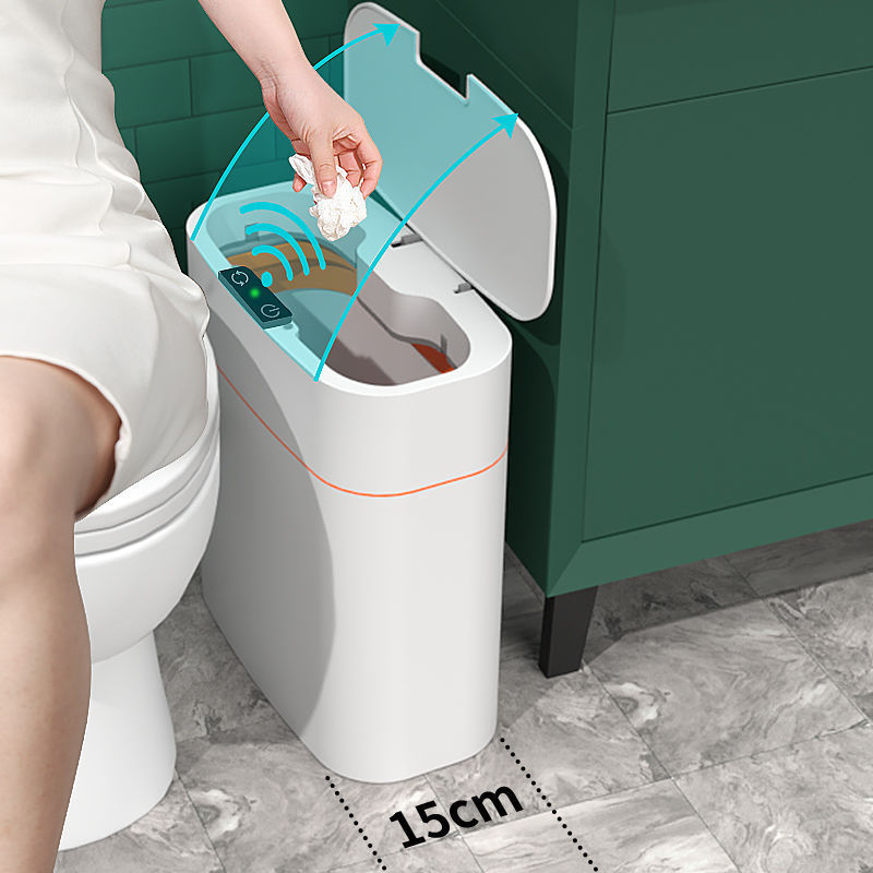 Smart Sensor Trash Can with automatic touchless lid for kitchen bathroom bedroom and office