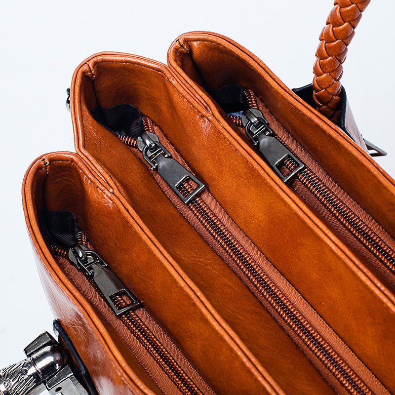 Oil wax leather women bag Bangladesh vintage shoulder crossbody handbag stylish fashion purse