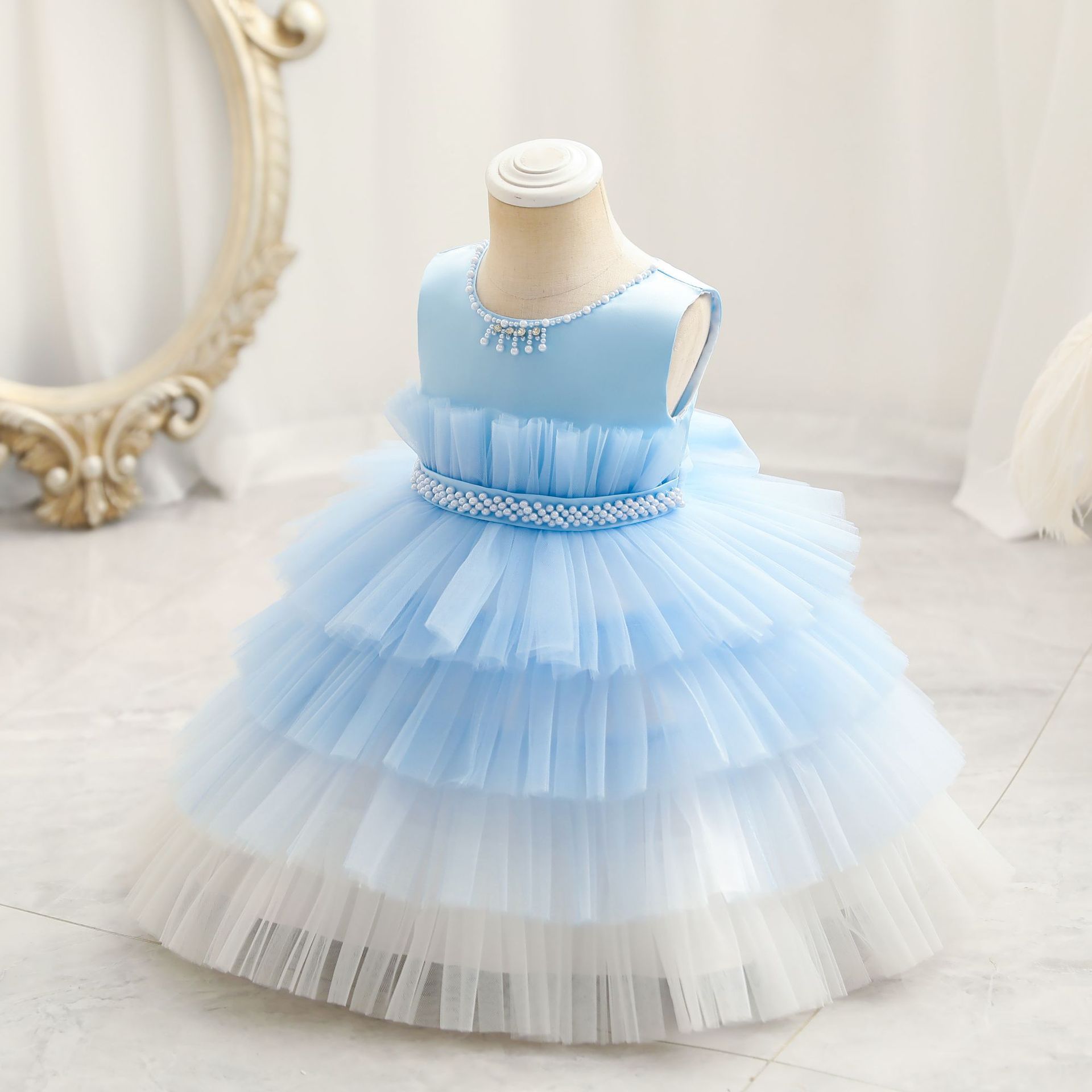 Gradient Cake Dress Children's Dress Princess Dress (Available)