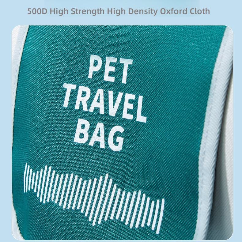 Soft Sided Pet Travel Carrier with breathable mesh panels, foldable design, shoulder strap, and secure zipper for cats and small dogs