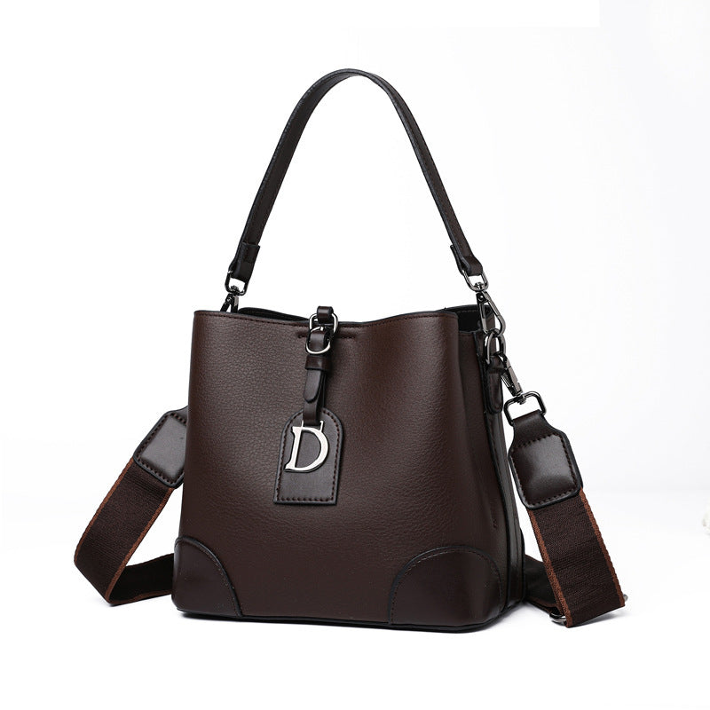 Women's Contrast Color Bucket Bag Shoulder Bag Crossbody Bag