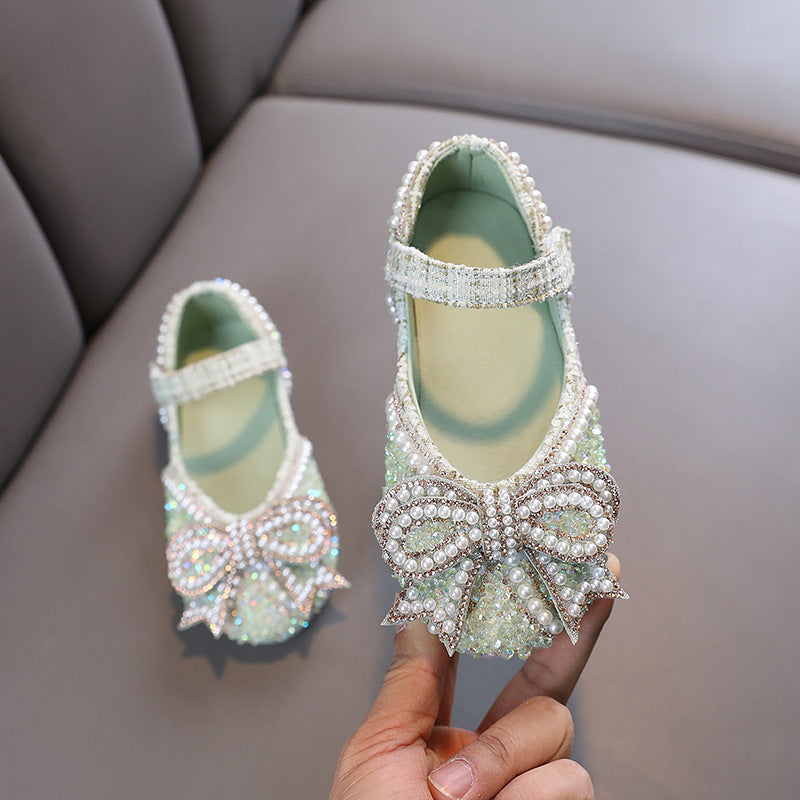 Bow Baby Princess Children's Single-layer Shoes (Available)