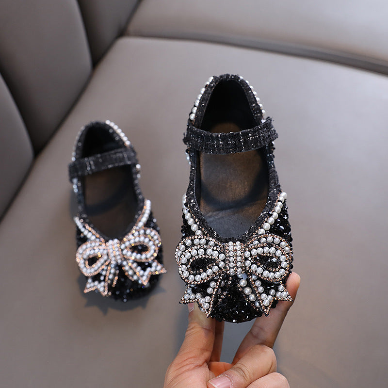 Bow Baby Princess Children's Single-layer Shoes (Available)