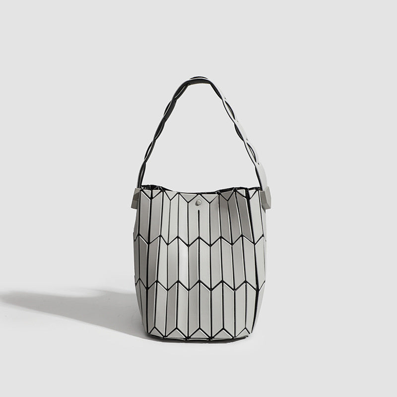 Geometric Rhombus Color Matching Shoulder Bag