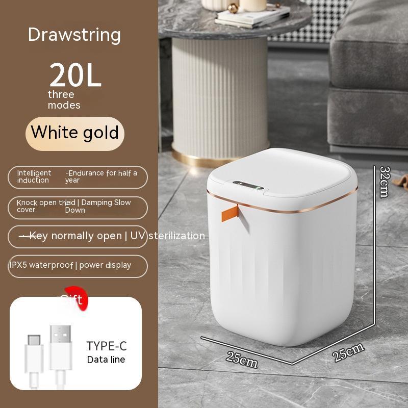Smart Sensor Trash Can with automatic touchless lid for kitchen bathroom bedroom and office