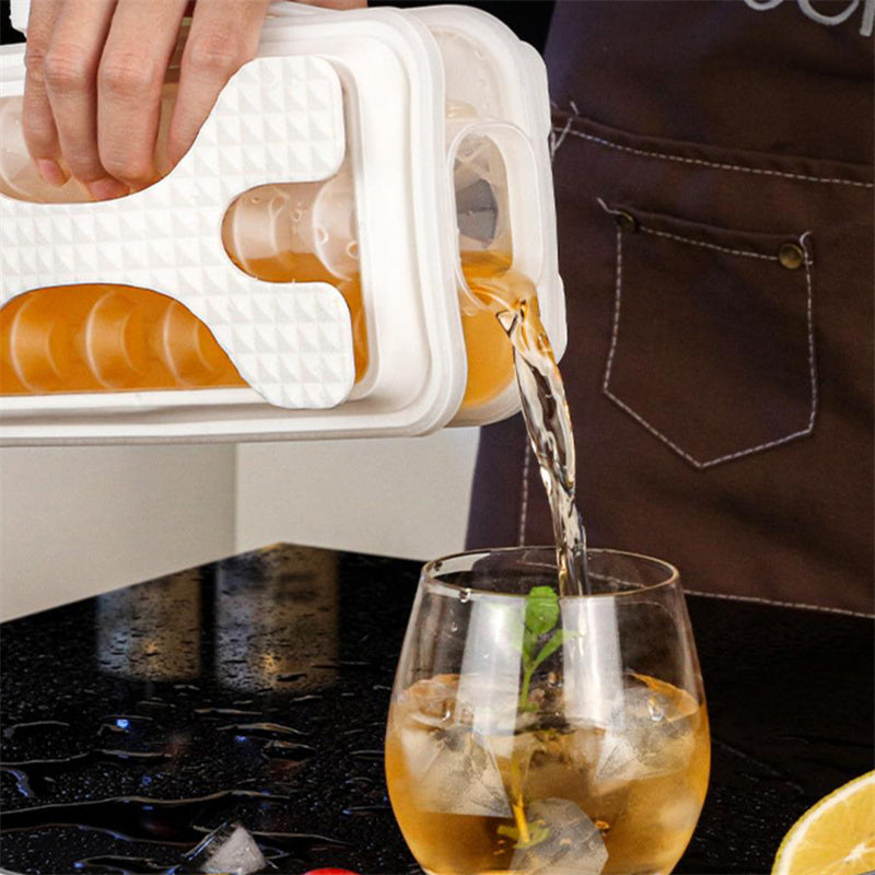 Portable Silicone Ice Ball Mold Ice Maker Water Bottle Ice Cube Mould Bottle Creative Ice Ball Diamond Curling Summer Kitchen Gadgets