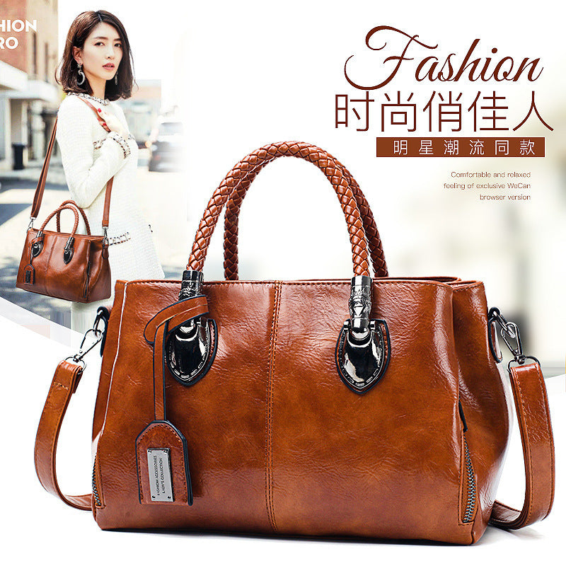 Oil wax leather women bag Bangladesh vintage shoulder crossbody handbag stylish fashion purse