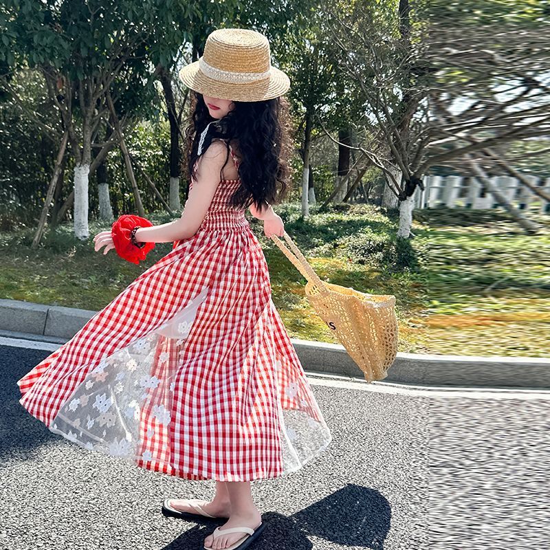 Girls Temperament Lace Stitching Fashion Dress