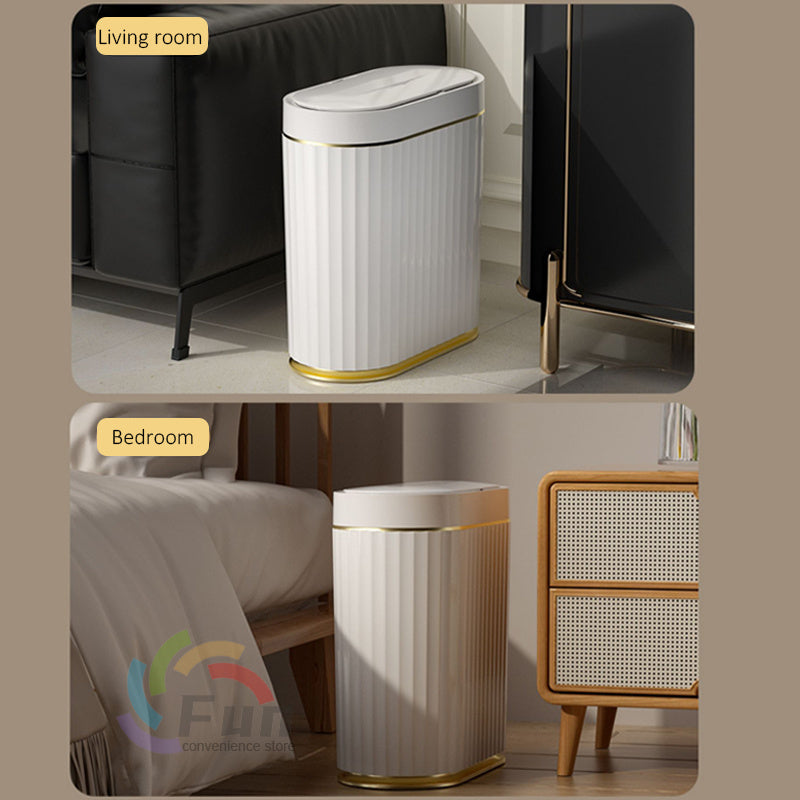 Smart Sensor Trash Can with automatic touchless lid for kitchen bathroom bedroom and office