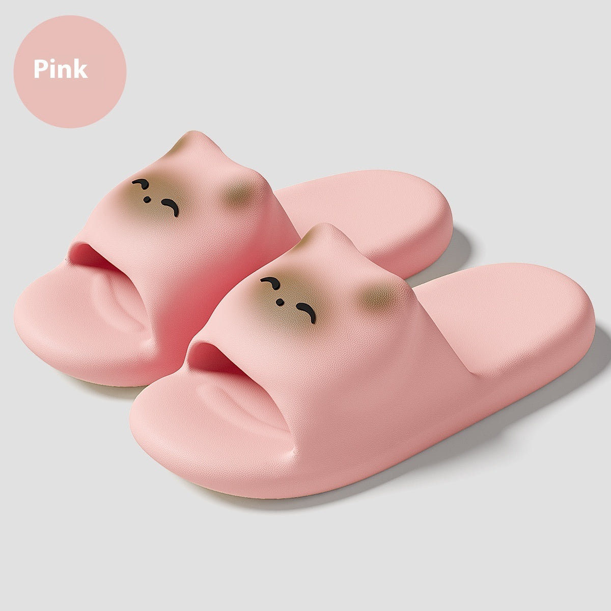 Cartoon Kitten Women's Soft Bottom Non-slip Eva Slippers
