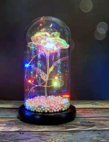 Eternal Rose Glass Dome decorative flower gift for weddings, Valentine's Day, anniversaries, and home décor