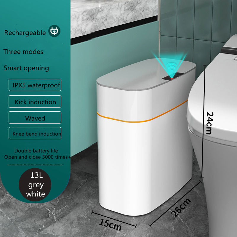 Smart Sensor Trash Can with automatic touchless lid for kitchen bathroom bedroom and office
