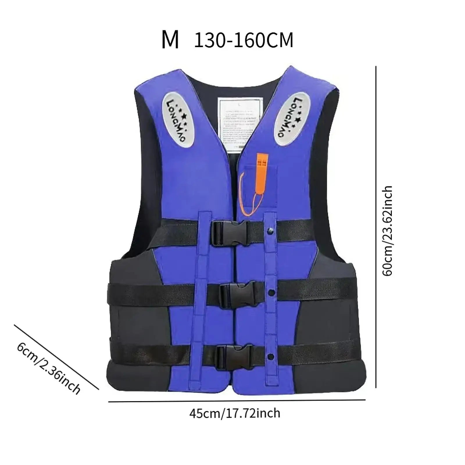 Oxford Life jacket for Adults Sturdy Kayaking Jacket General Purpose Buoyancy Jacket Flotation Device for Rafting Water Sports