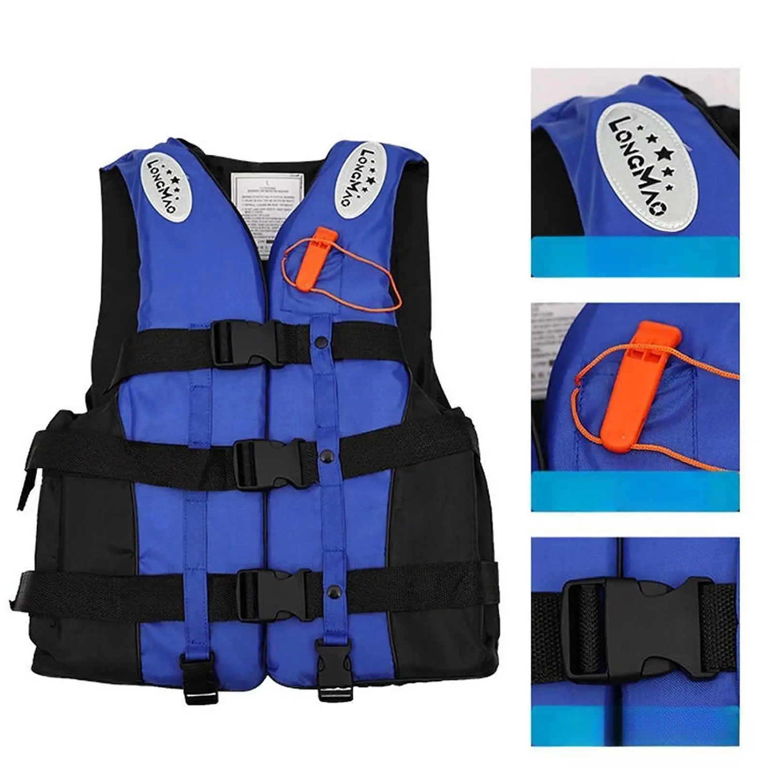 Oxford Life jacket for Adults Sturdy Kayaking Jacket General Purpose Buoyancy Jacket Flotation Device for Rafting Water Sports