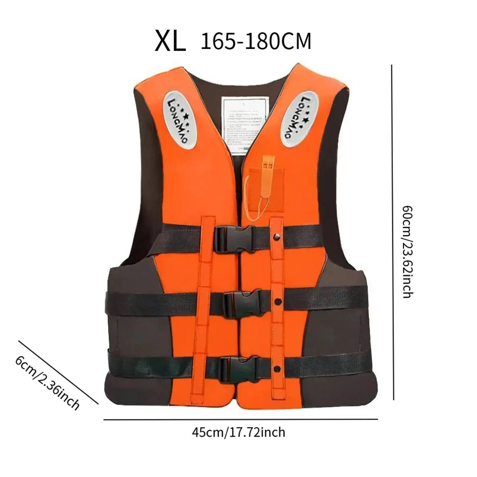Oxford Life jacket for Adults Sturdy Kayaking Jacket General Purpose Buoyancy Jacket Flotation Device for Rafting Water Sports