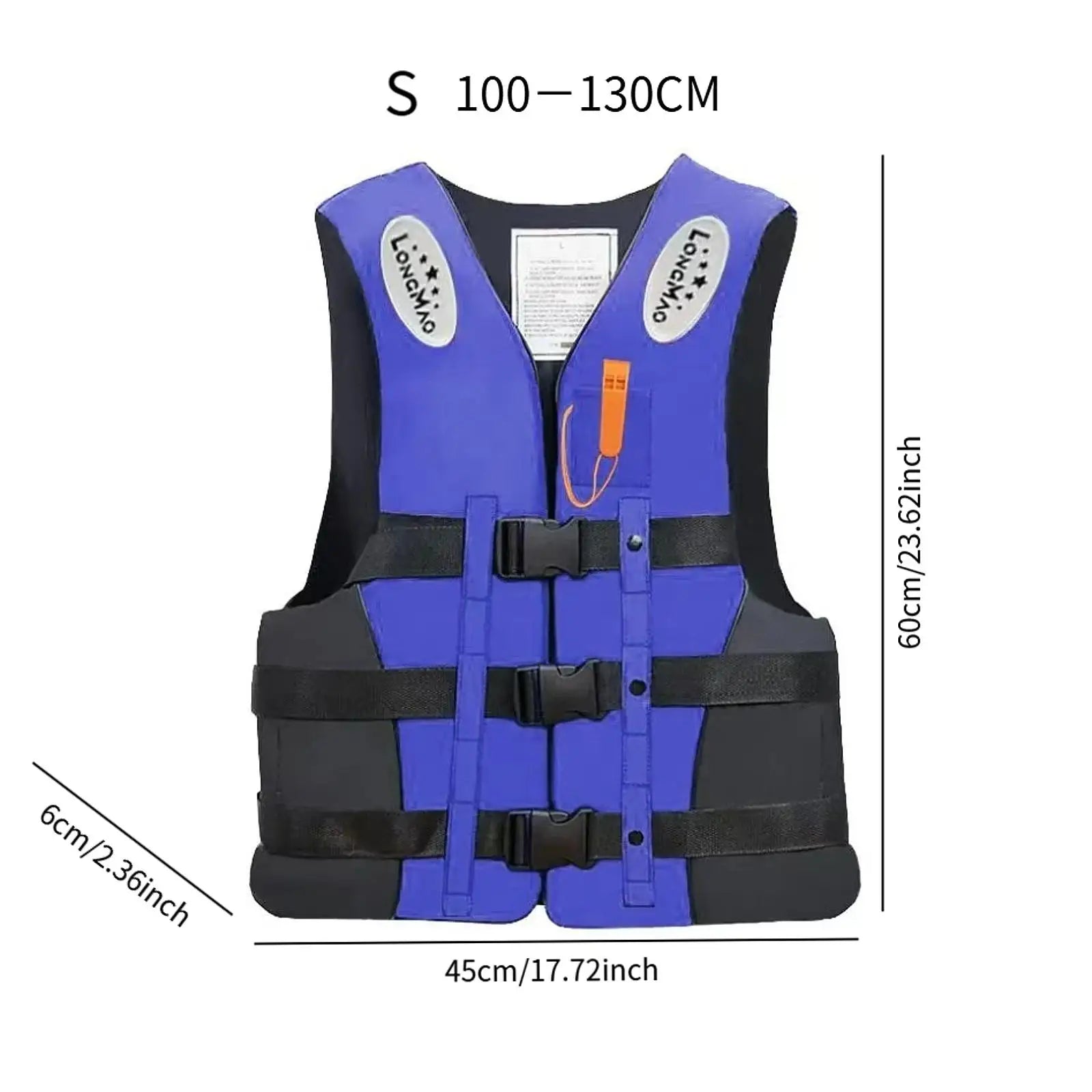 Oxford Life jacket for Adults Sturdy Kayaking Jacket General Purpose Buoyancy Jacket Flotation Device for Rafting Water Sports